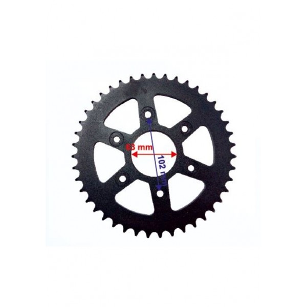BAJAJ DOMİNAR 400 - KTM DUKE 390  ARKA DİŞLİ 520-43T İÇ 63 mm 6 DELİKLİ