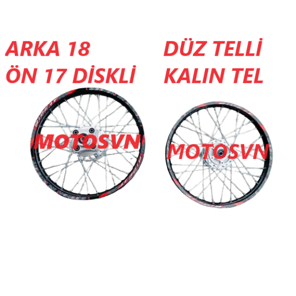 Kuba Cg Çıta RIDE IT Ön Arka Jant Takım Ön 17 Diskli Arka 18