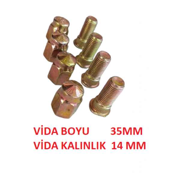 Elektrıklı 3 (Üç) Tekerli Bijon Vida Somun Takımı 4 Lü